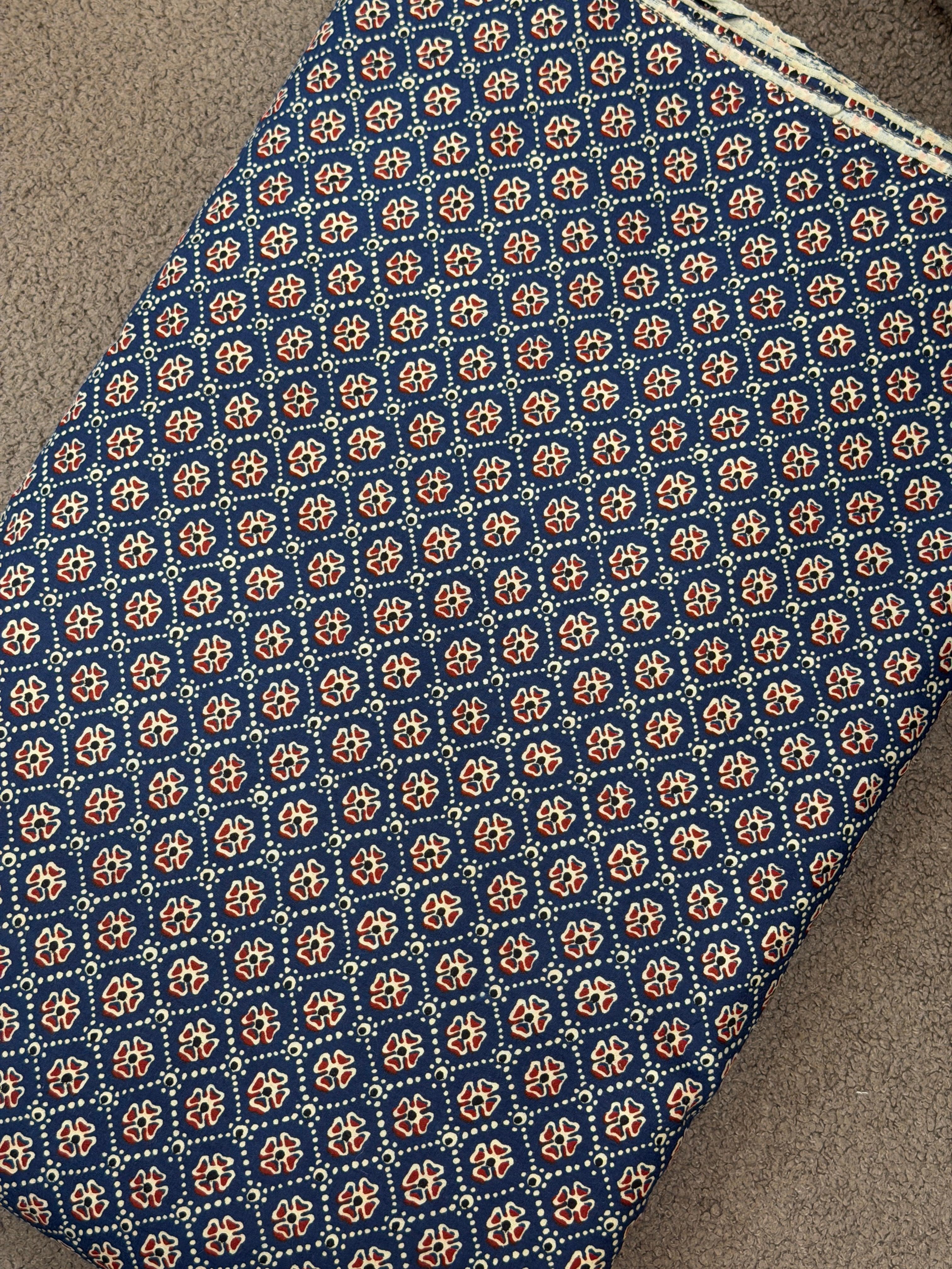 AJRAKH PRINTED COTTON RUNNING MATERIAL - ZIGN-12